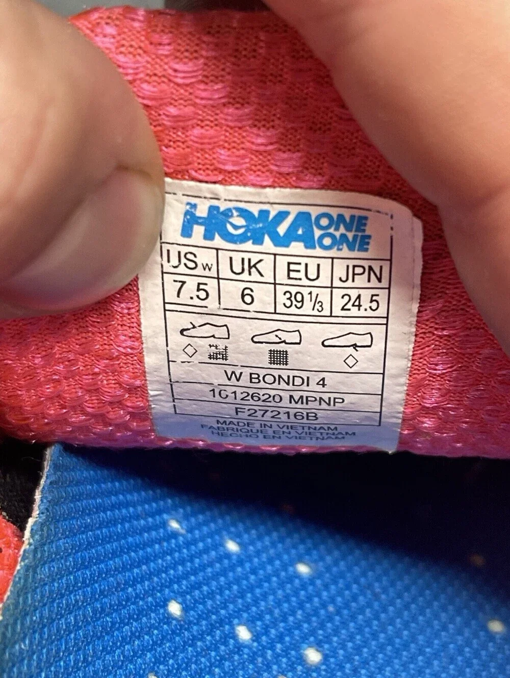 HOKA ONE ONE Bondi 4 Womens Size 7.5 Purple Pink Max Cushion Running Walking